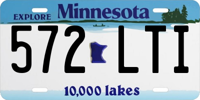 MN license plate 572LTI