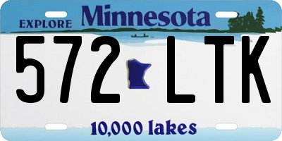 MN license plate 572LTK