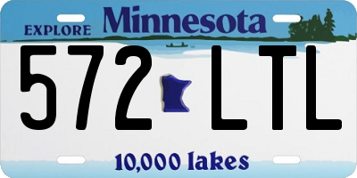 MN license plate 572LTL