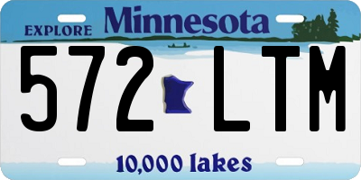 MN license plate 572LTM