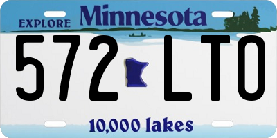 MN license plate 572LTO