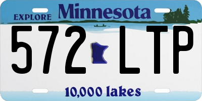 MN license plate 572LTP