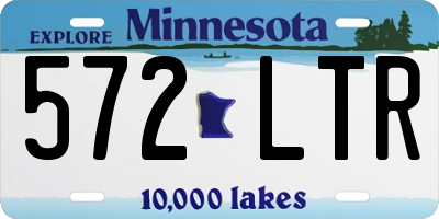 MN license plate 572LTR