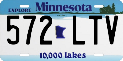 MN license plate 572LTV
