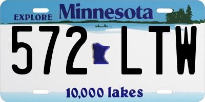 MN license plate 572LTW