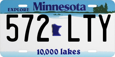 MN license plate 572LTY