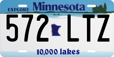 MN license plate 572LTZ