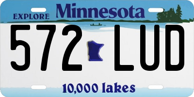 MN license plate 572LUD