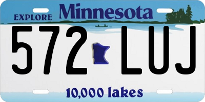 MN license plate 572LUJ