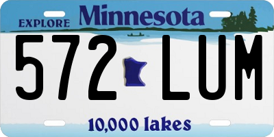 MN license plate 572LUM