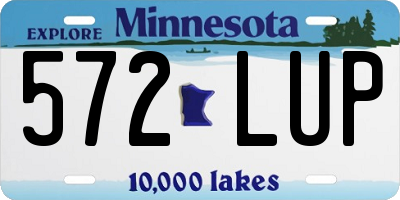 MN license plate 572LUP