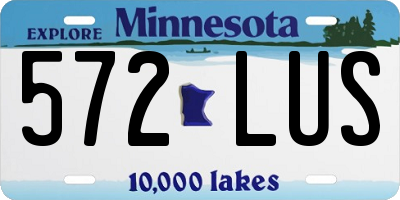 MN license plate 572LUS