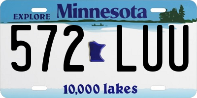 MN license plate 572LUU