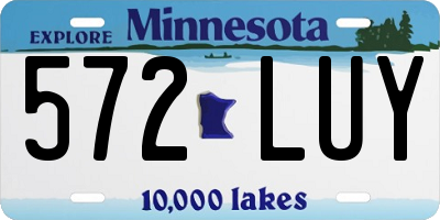 MN license plate 572LUY