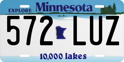 MN license plate 572LUZ