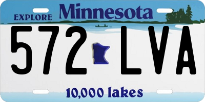 MN license plate 572LVA