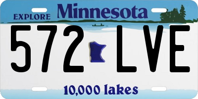 MN license plate 572LVE