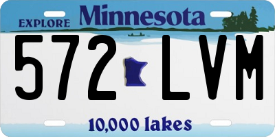 MN license plate 572LVM