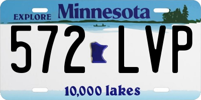 MN license plate 572LVP