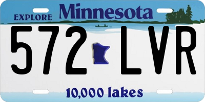 MN license plate 572LVR