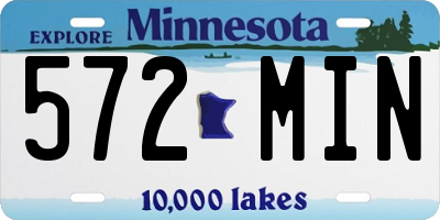 MN license plate 572MIN