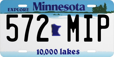 MN license plate 572MIP