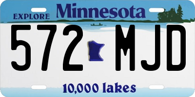 MN license plate 572MJD