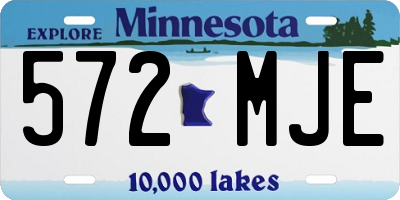 MN license plate 572MJE