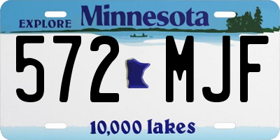 MN license plate 572MJF