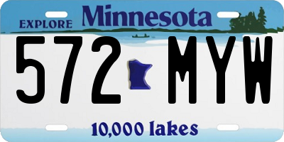 MN license plate 572MYW