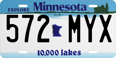 MN license plate 572MYX