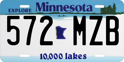 MN license plate 572MZB