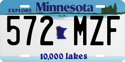 MN license plate 572MZF