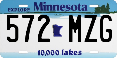 MN license plate 572MZG