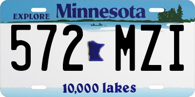 MN license plate 572MZI
