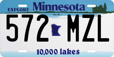 MN license plate 572MZL