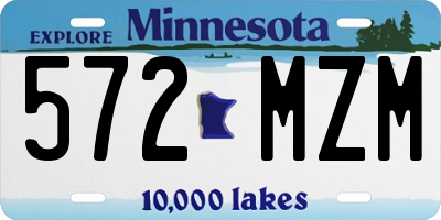 MN license plate 572MZM