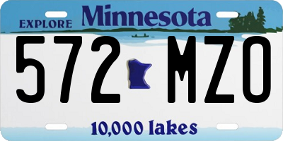 MN license plate 572MZO