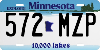 MN license plate 572MZP