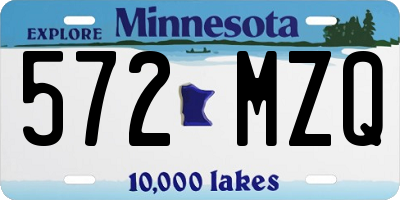 MN license plate 572MZQ