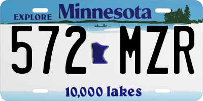 MN license plate 572MZR