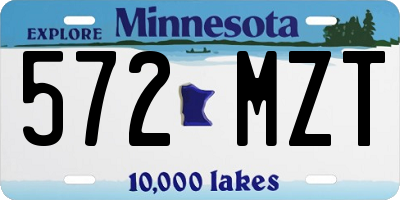 MN license plate 572MZT