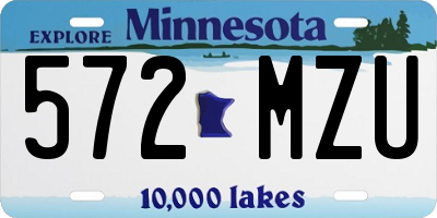 MN license plate 572MZU