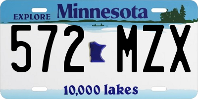 MN license plate 572MZX
