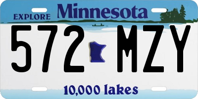 MN license plate 572MZY