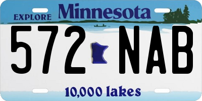 MN license plate 572NAB