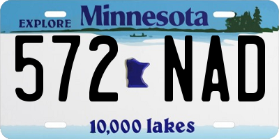 MN license plate 572NAD
