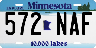MN license plate 572NAF
