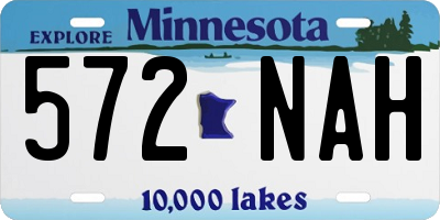 MN license plate 572NAH