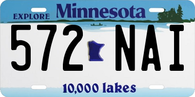 MN license plate 572NAI